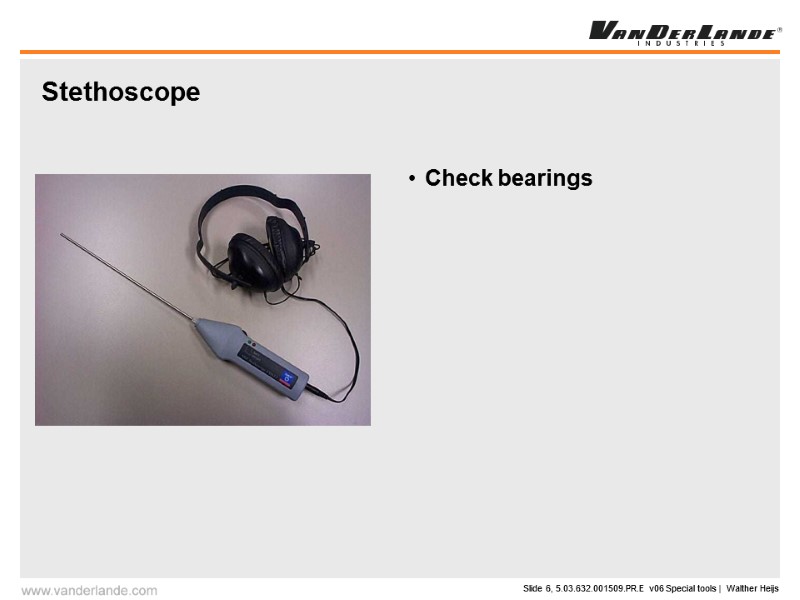 Stethoscope Check bearings